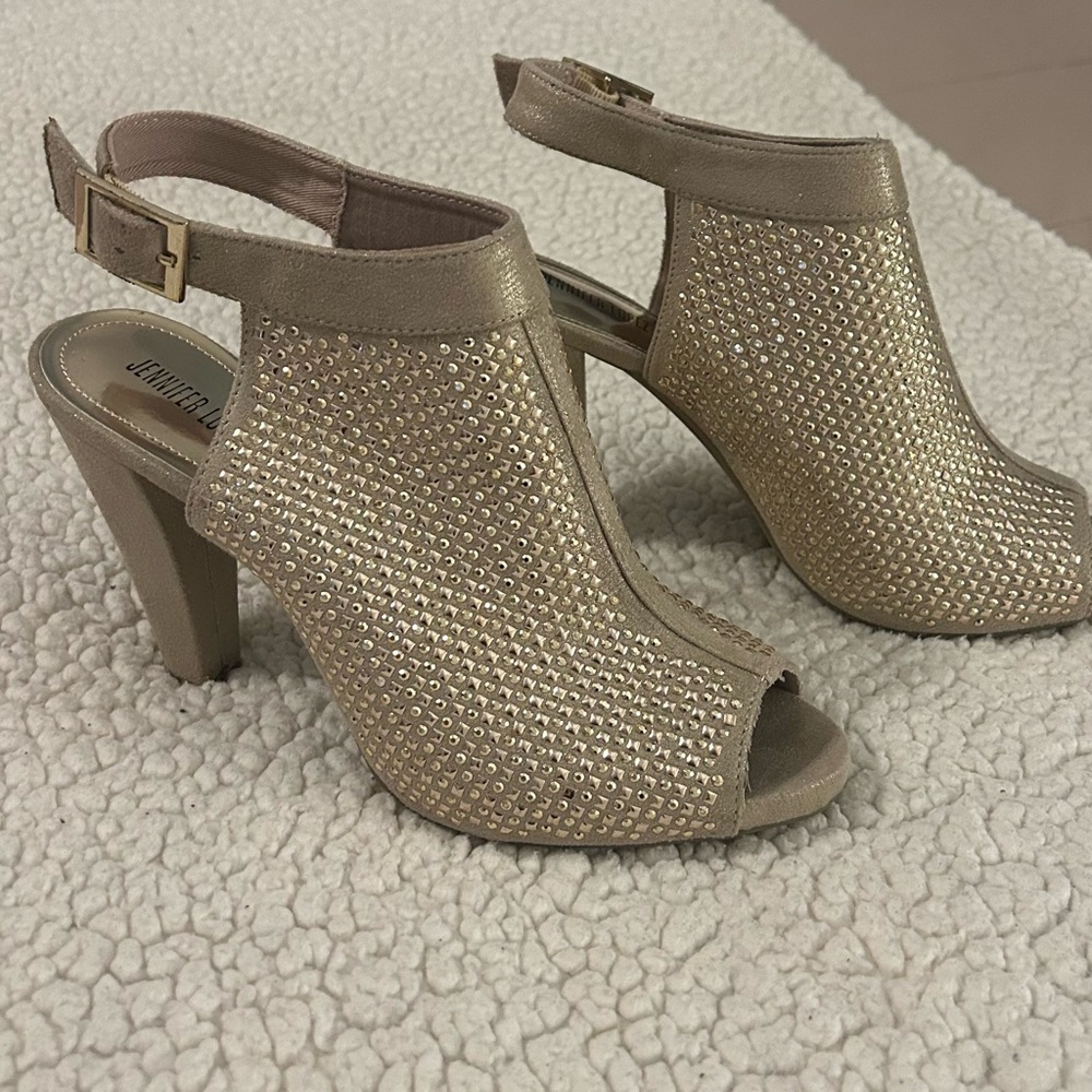 Jennifer Lopez Gold Studded Heels